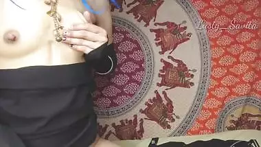All Black Outfit Indian Babe Romantic Sex With Her Roommate