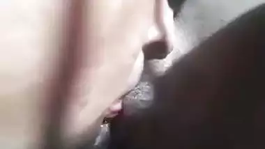 Eating and drilling chut of desi friend