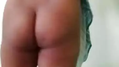 POV college girl showing her sexy body after bath