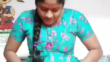 Desi Tamil girl strips and exposes her hairy pussy and ass