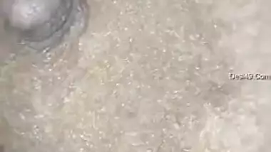 Close-up XXX video of the Indian man playing with wife's nipples