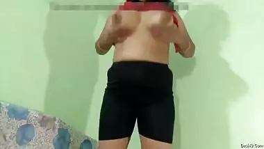 Amateur Indian model unclothes XXX boobs and masturbates pussy