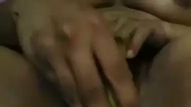 Fingering and kela masturbation with dildo sex of Indian wife