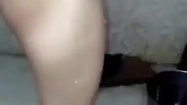 Desi soaps and washes her XXX body in the shower and puts sex wear on