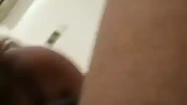 Sucking a dick before getting fucked in the Telugu sex video