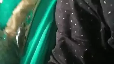 Touching tits between legs