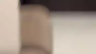 Fucking before mirror in hotel room by horny girlfriend