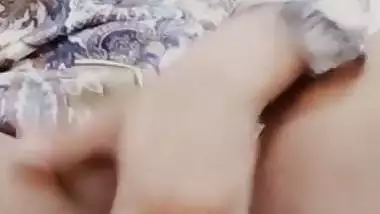 Early morning nude show with fingering of horny babe