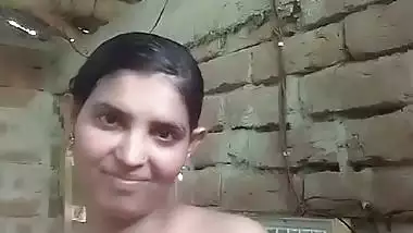 Village girl striptease cute boobs showing for lover