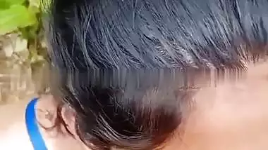 Cute girl outdoor blowjob and sex with boyfriend