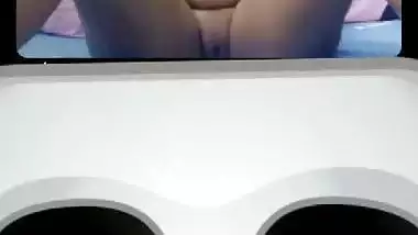 Tamil girlfriend sits naked for boyfriend to masturbate