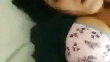 Young guy fucks his busty office colleague in a hotel room